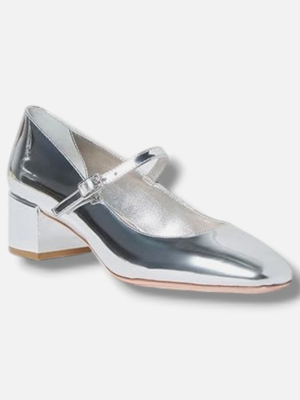 Loeffler Randall Women's Silver Lyra Mary Jane Pump Size 8.5B